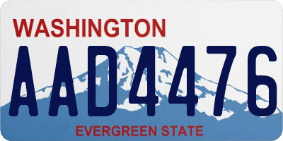 WA license plate AAD4476
