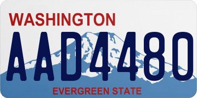 WA license plate AAD4480