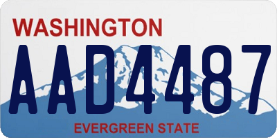 WA license plate AAD4487