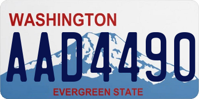 WA license plate AAD4490