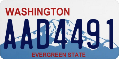 WA license plate AAD4491