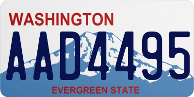 WA license plate AAD4495