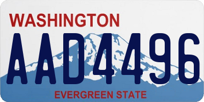 WA license plate AAD4496