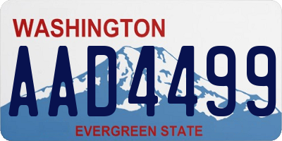 WA license plate AAD4499