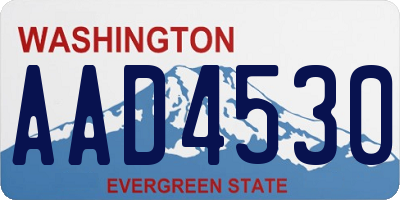 WA license plate AAD4530