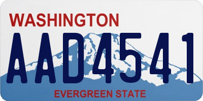 WA license plate AAD4541