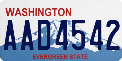 WA license plate AAD4542