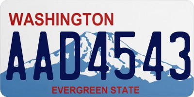 WA license plate AAD4543