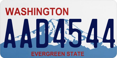 WA license plate AAD4544