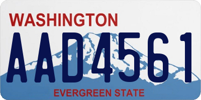 WA license plate AAD4561