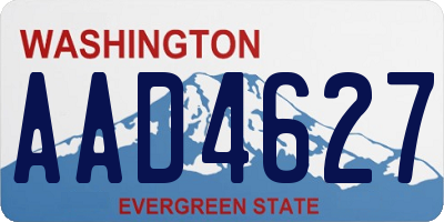 WA license plate AAD4627
