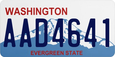 WA license plate AAD4641