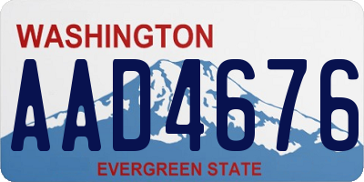 WA license plate AAD4676