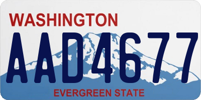WA license plate AAD4677