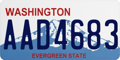WA license plate AAD4683