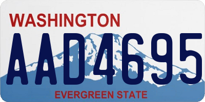 WA license plate AAD4695