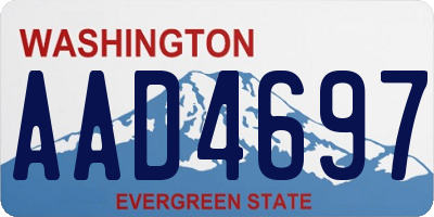 WA license plate AAD4697