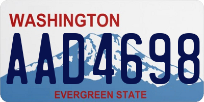 WA license plate AAD4698