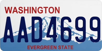 WA license plate AAD4699