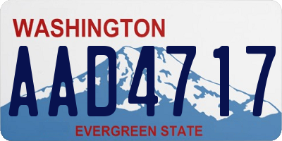 WA license plate AAD4717