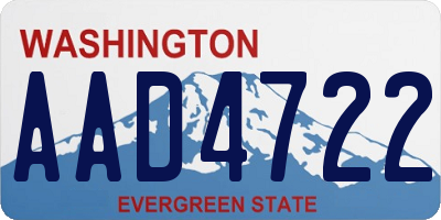 WA license plate AAD4722