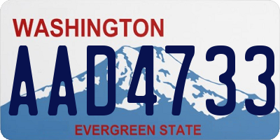 WA license plate AAD4733