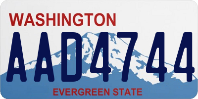 WA license plate AAD4744