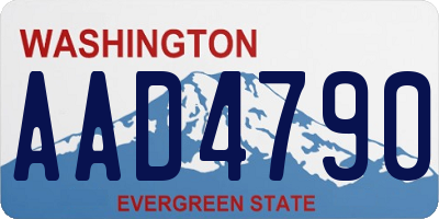 WA license plate AAD4790