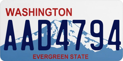 WA license plate AAD4794