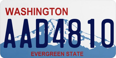 WA license plate AAD4810