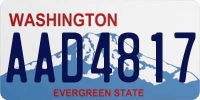 WA license plate AAD4817