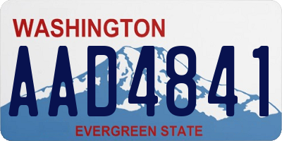 WA license plate AAD4841