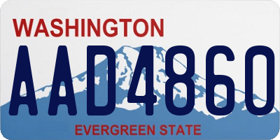 WA license plate AAD4860