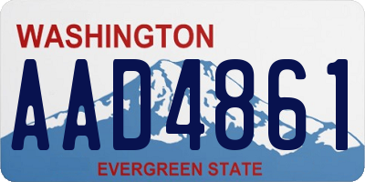 WA license plate AAD4861