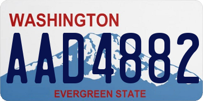 WA license plate AAD4882