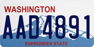 WA license plate AAD4891
