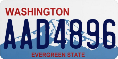 WA license plate AAD4896