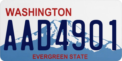 WA license plate AAD4901