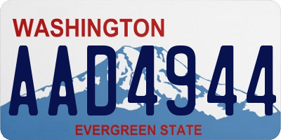 WA license plate AAD4944
