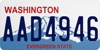 WA license plate AAD4946