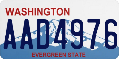 WA license plate AAD4976