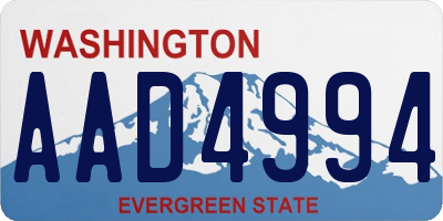 WA license plate AAD4994