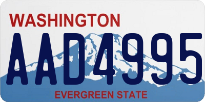WA license plate AAD4995