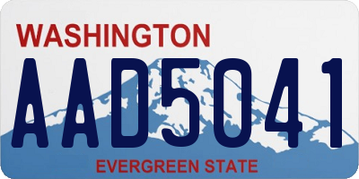 WA license plate AAD5041