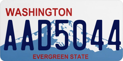 WA license plate AAD5044