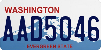 WA license plate AAD5046