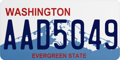 WA license plate AAD5049
