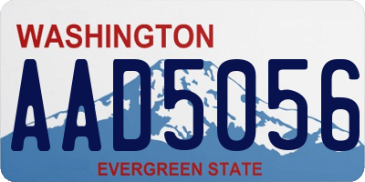 WA license plate AAD5056