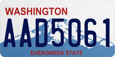WA license plate AAD5061