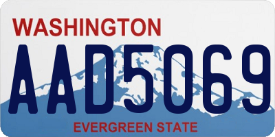 WA license plate AAD5069